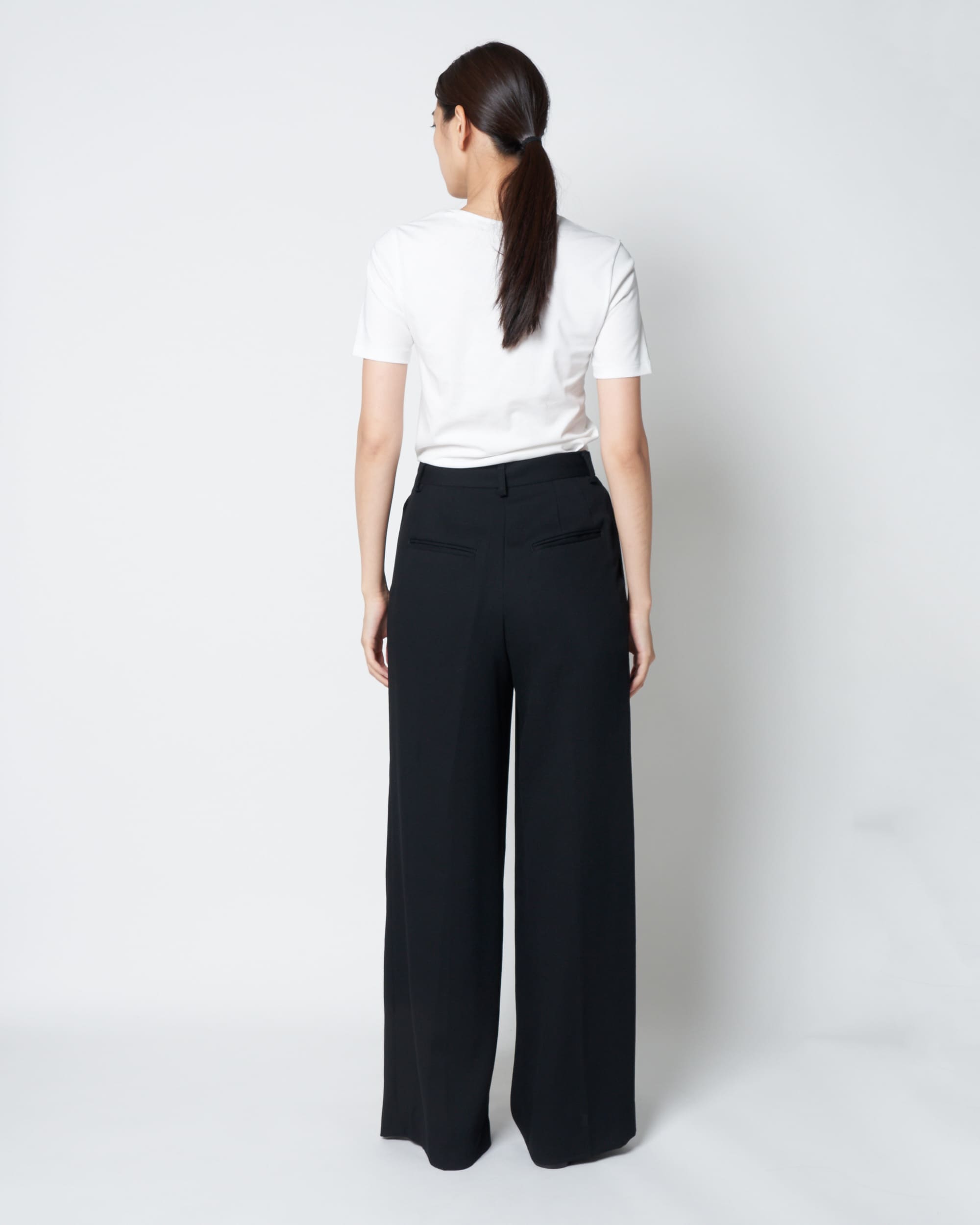 ISPARTA - WIDE SILHOUETTE WOOL TUCKED TROUSERS