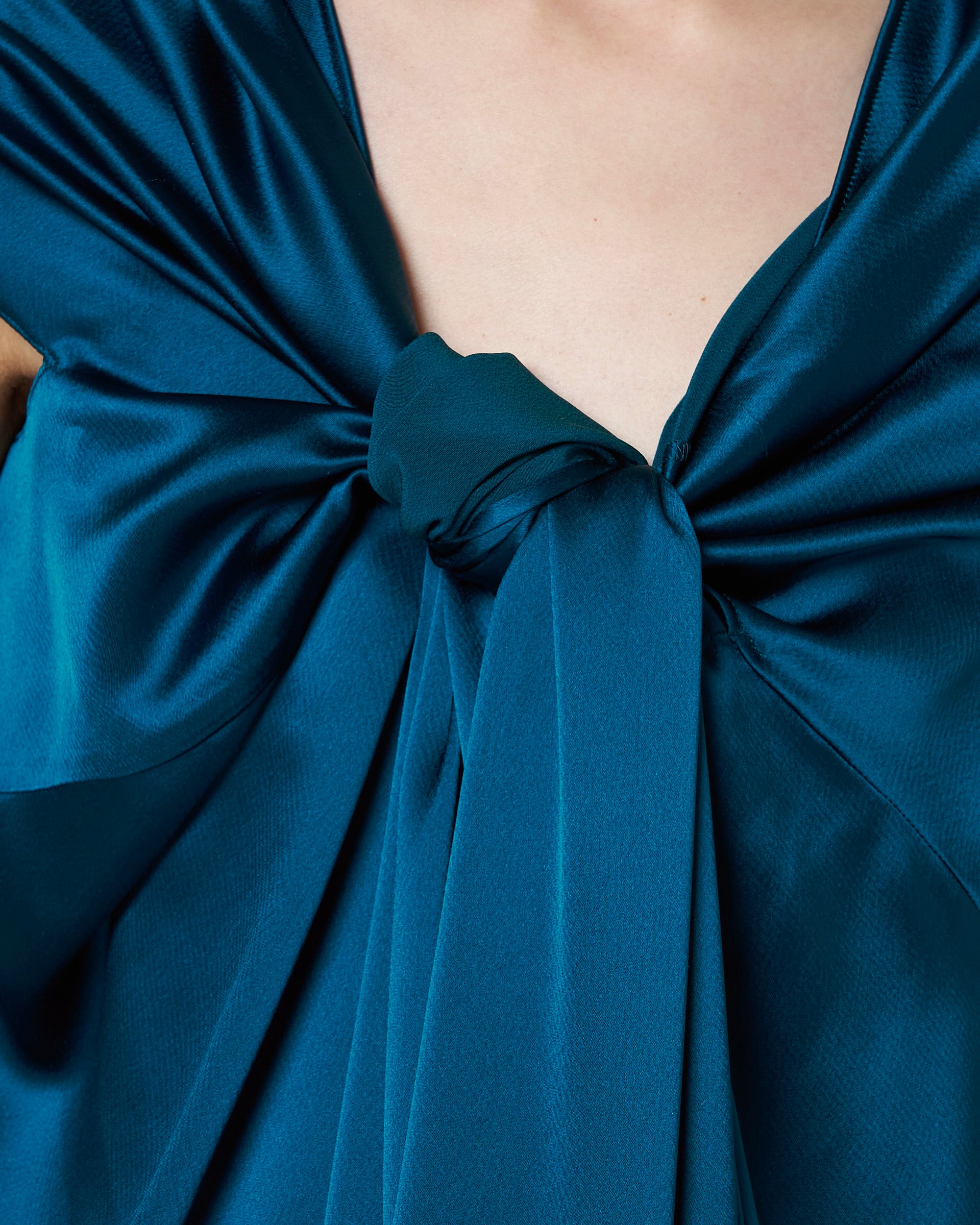 OPUS - DRAPED SATIN DRESS