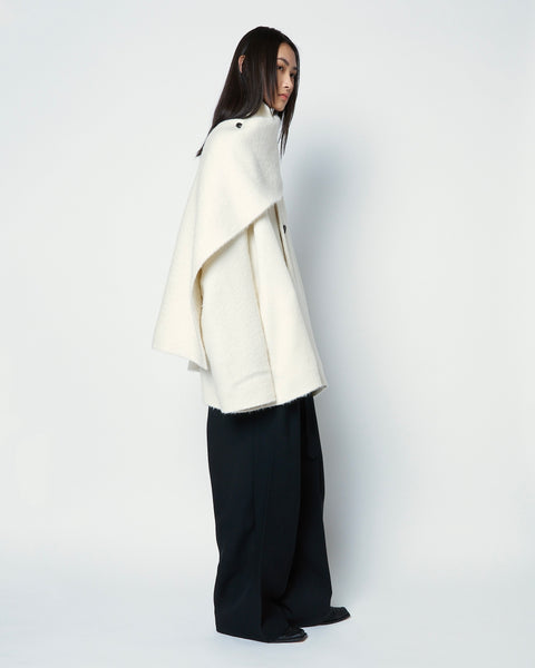 【PRE ORDER】ORISTANO - WOOL ALPACA SCARF DETAIL JACKET