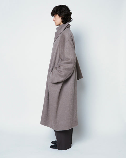 【PRE ORDER】OLIVIER - WOOL ALPACA SCARF DETAIL COAT