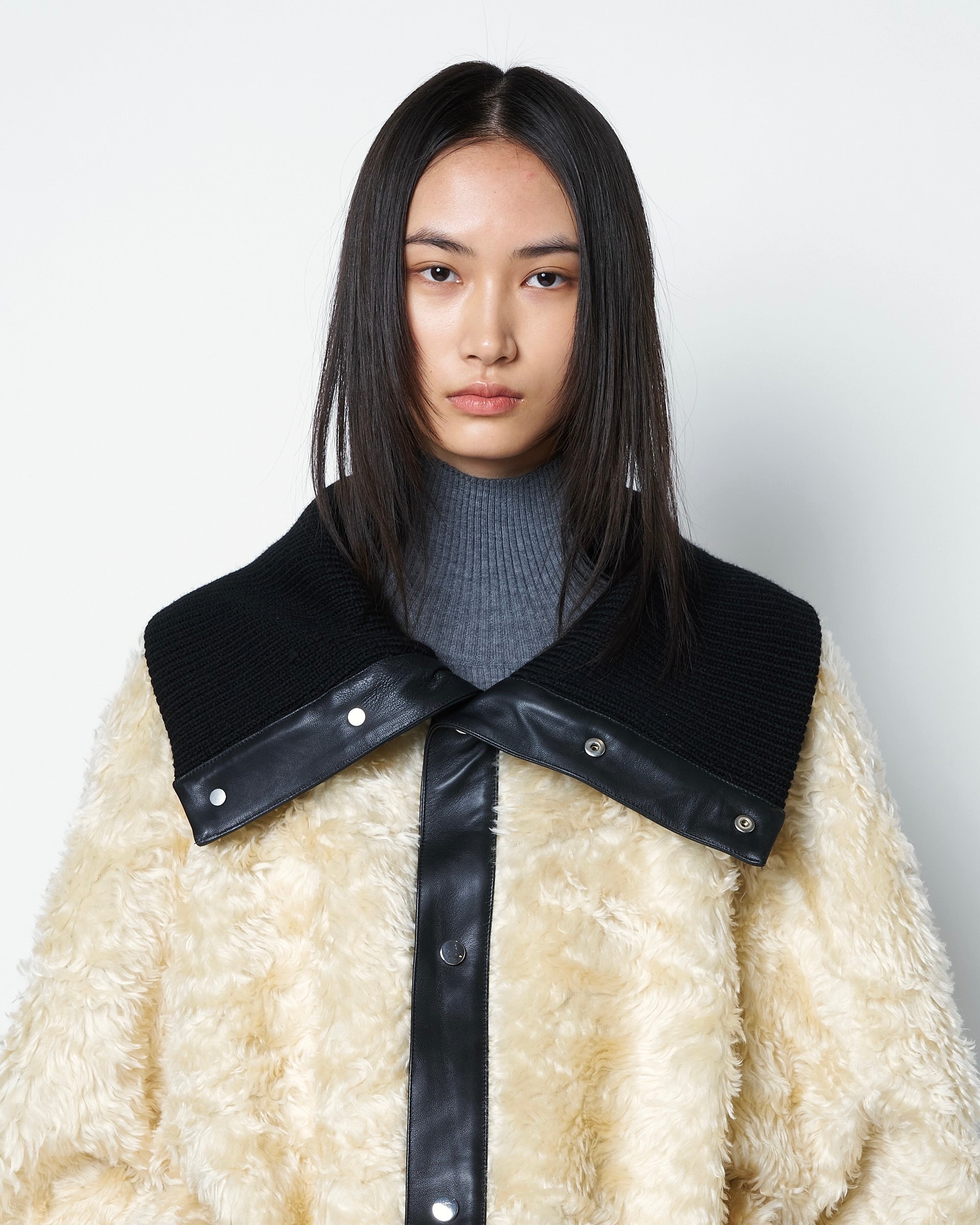 ODELIA - WOOL BOA COLLAR JACKET
