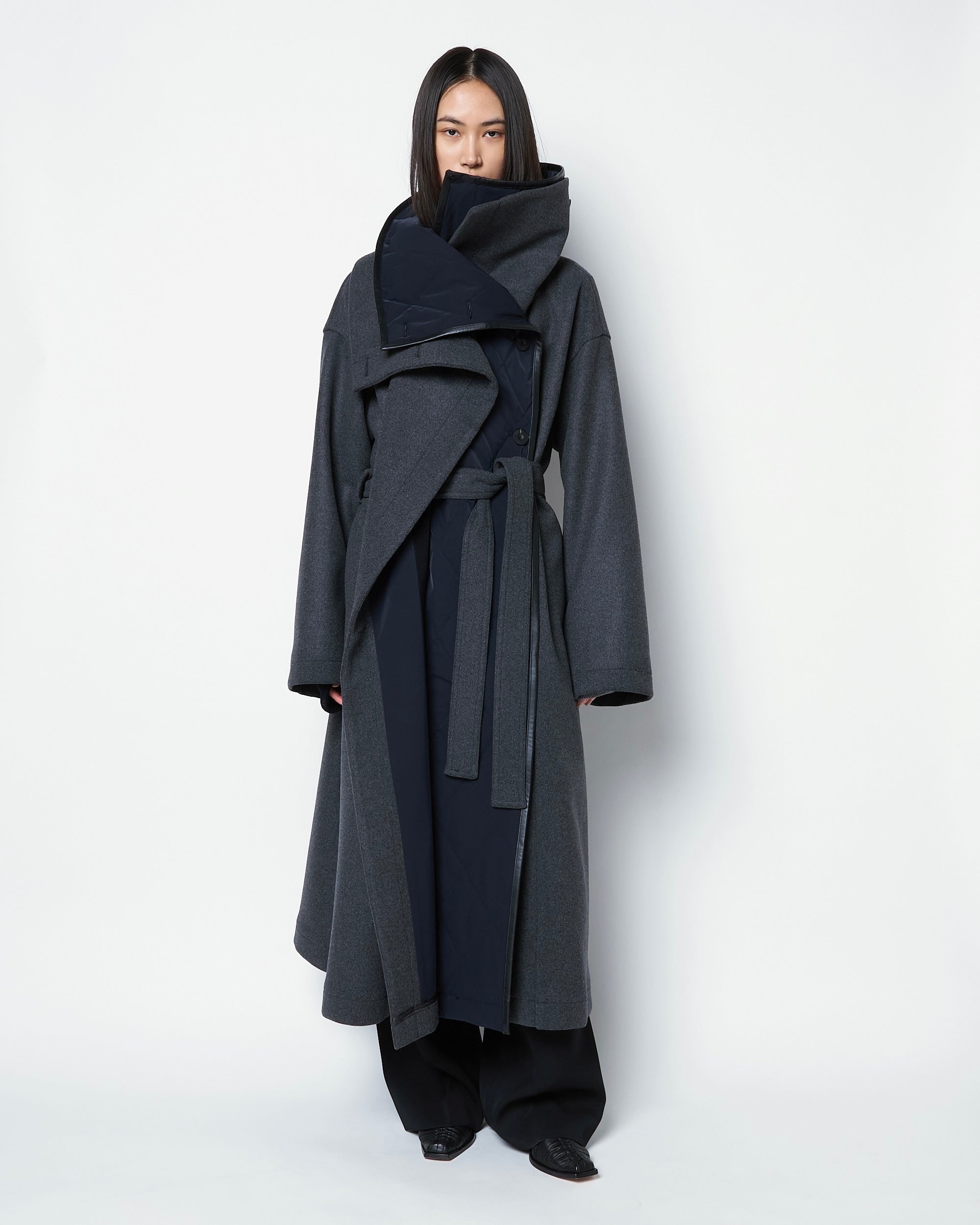 ORELIA - DOUBLE LAYERED VIRGIN WOOL COAT