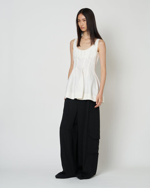 【PRE ORDER】NICE - ROUND NECK PEPLUM TOP