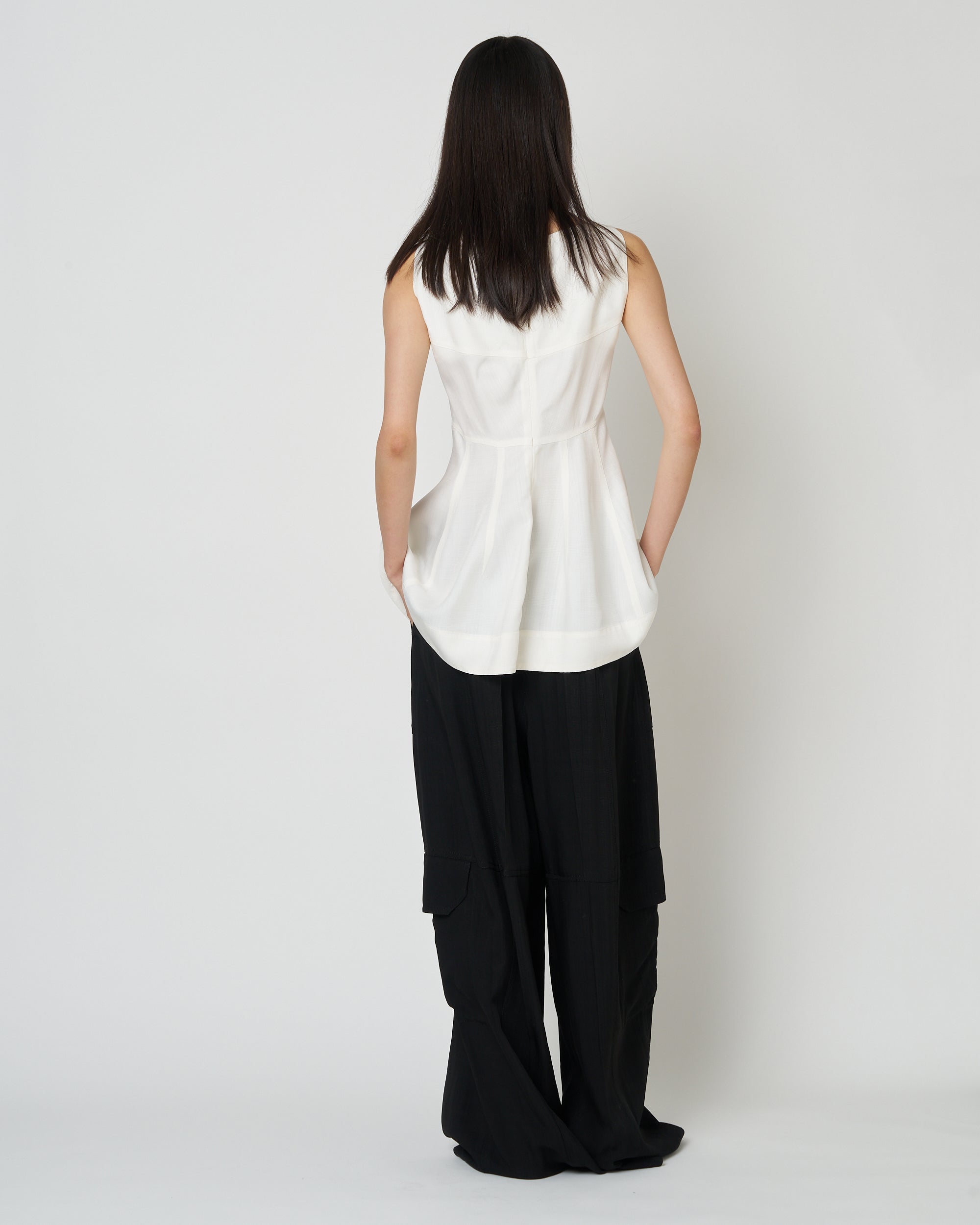 【PRE ORDER】NICE - ROUND NECK PEPLUM TOP