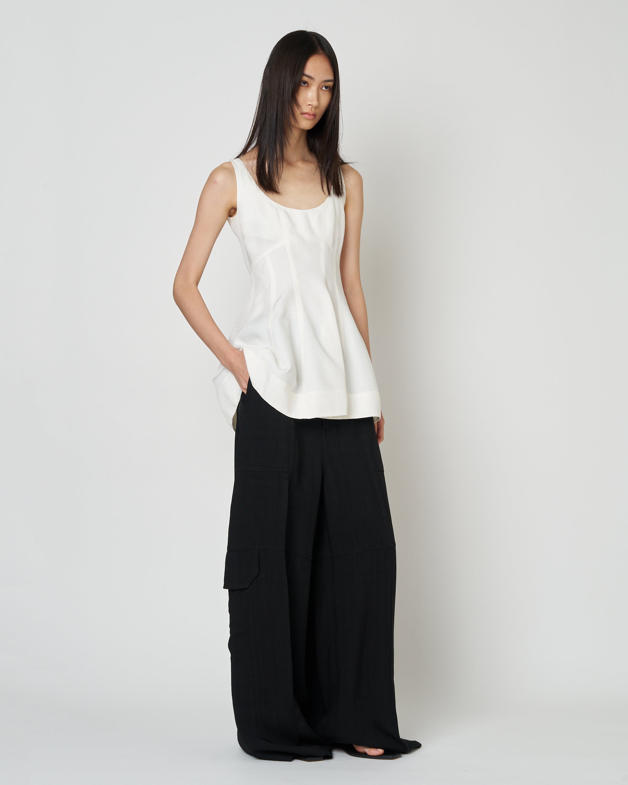 【PRE ORDER】NICE - ROUND NECK PEPLUM TOP