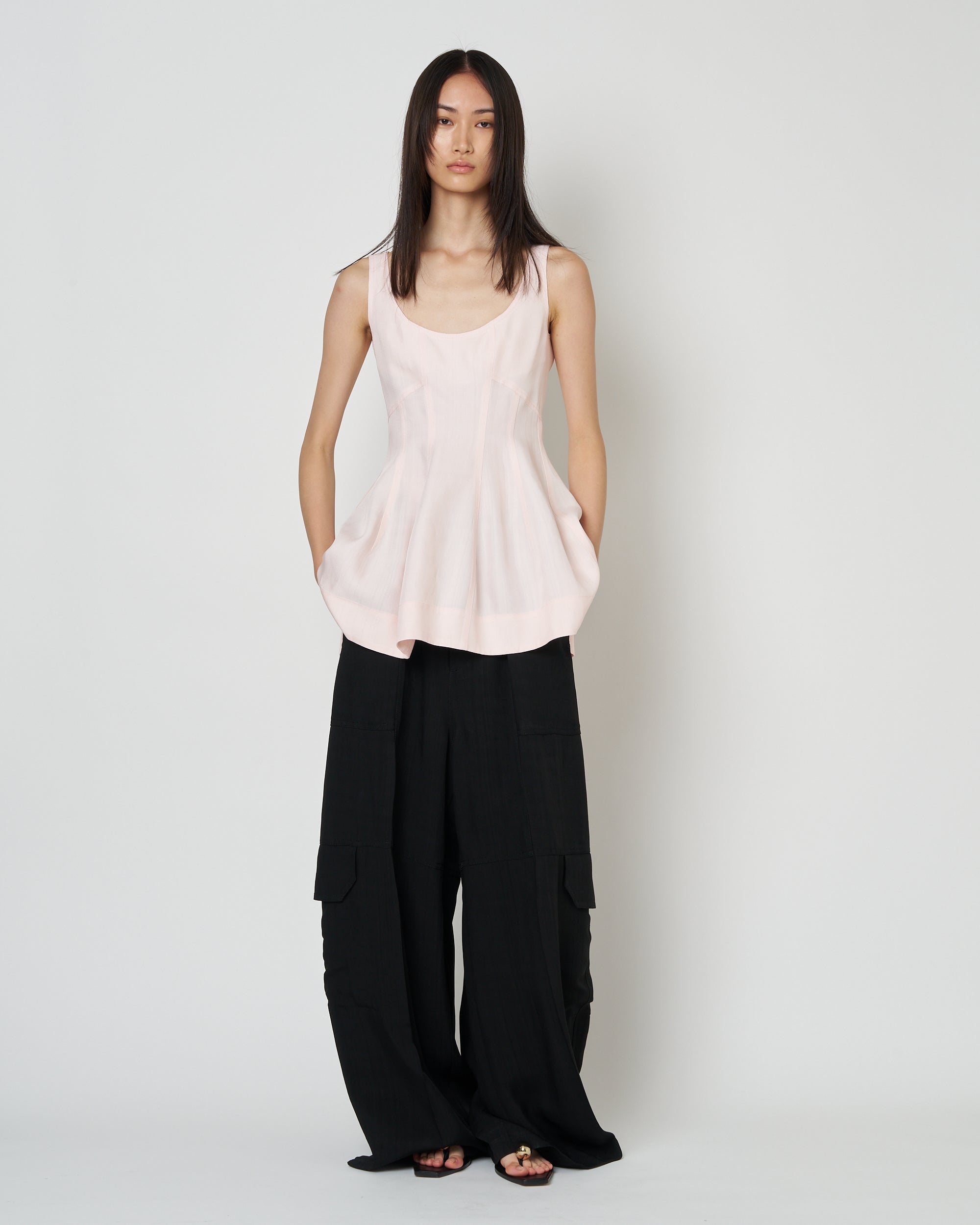 【PRE ORDER】NICE - ROUND NECK PEPLUM TOP