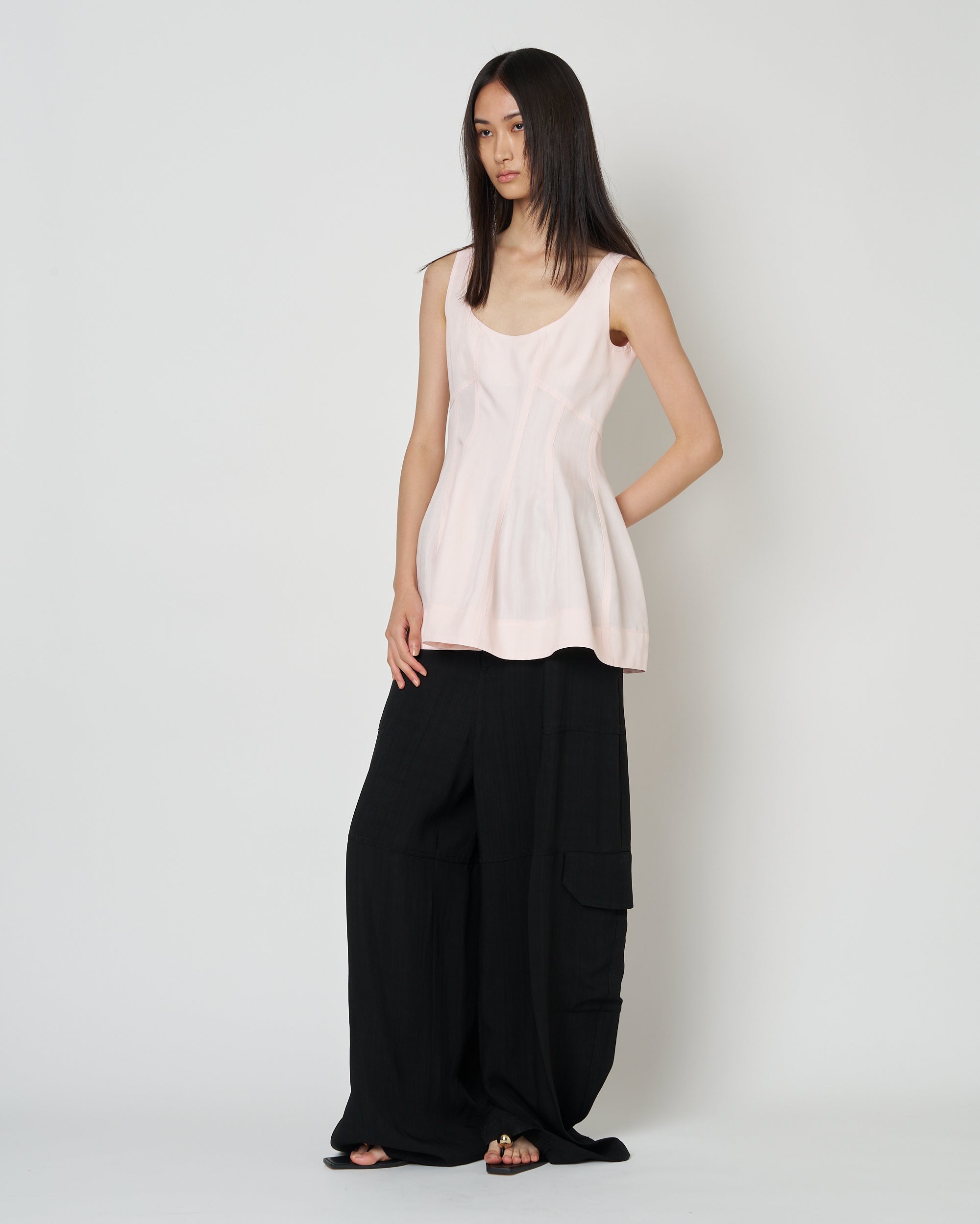 【PRE ORDER】NICE - ROUND NECK PEPLUM TOP