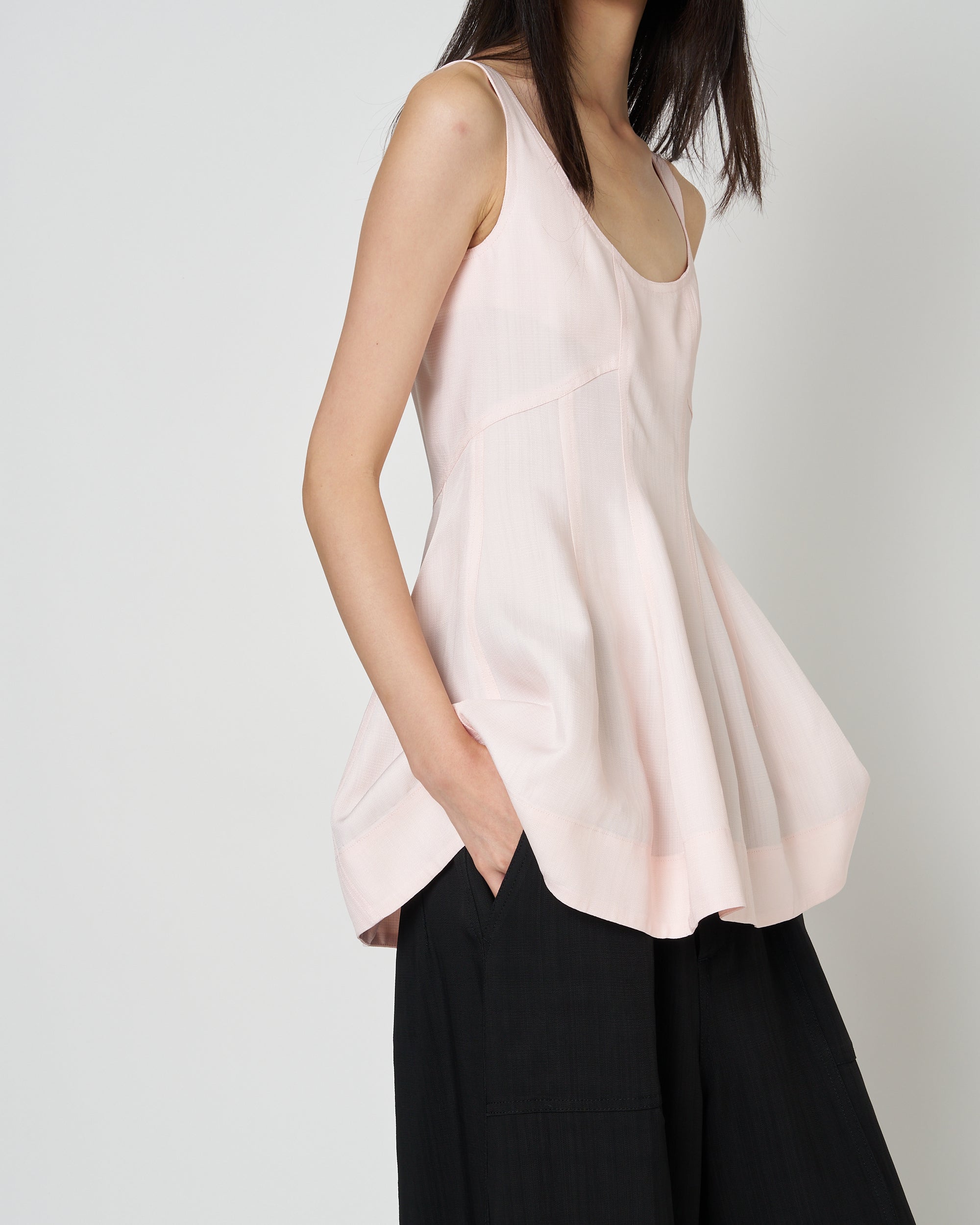 【PRE ORDER】NICE - ROUND NECK PEPLUM TOP