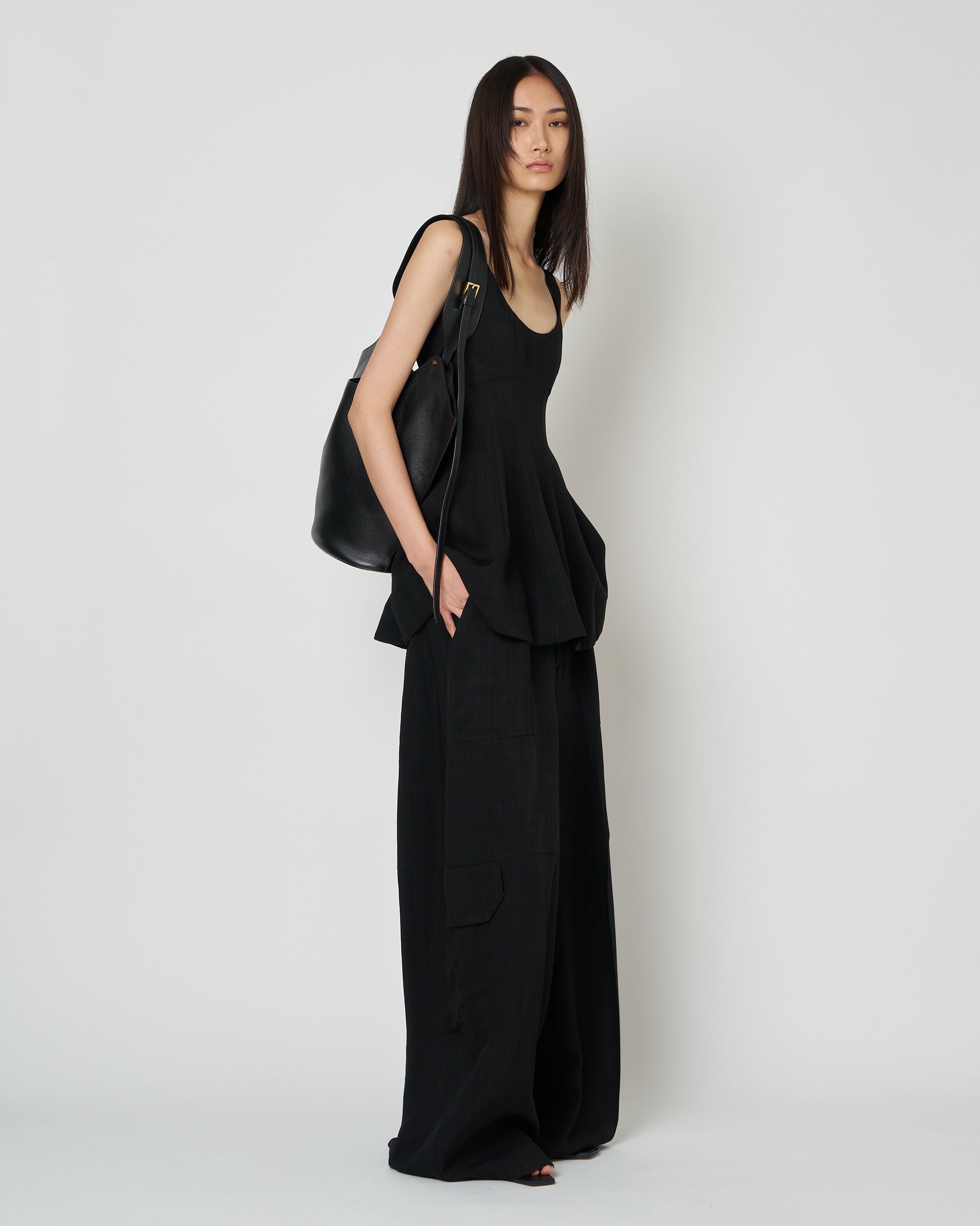 【PRE ORDER】NICE - ROUND NECK PEPLUM TOP