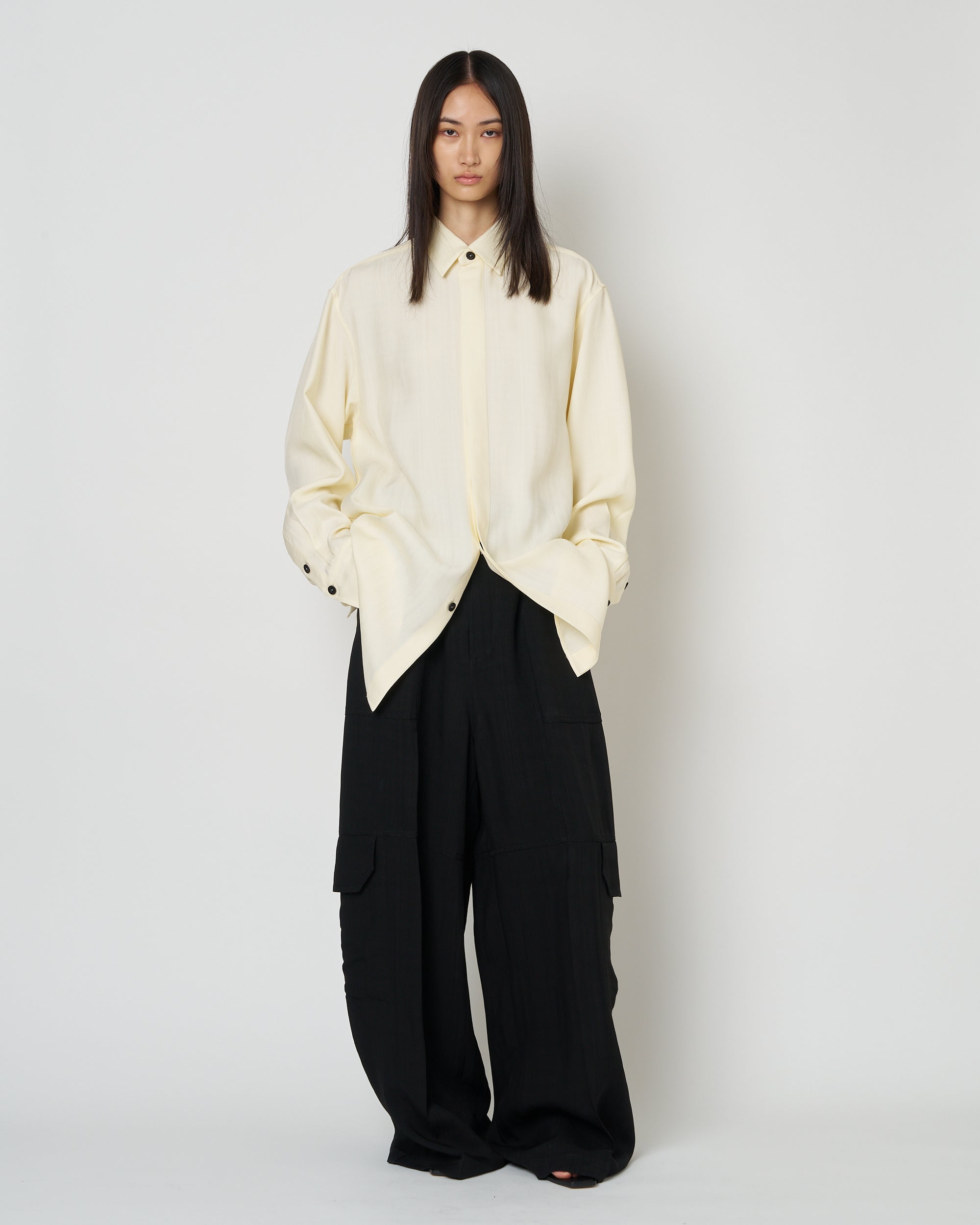 【PRE ORDER】NAVIA - REMOVABLE COLLAR VISCOSE SHIRT