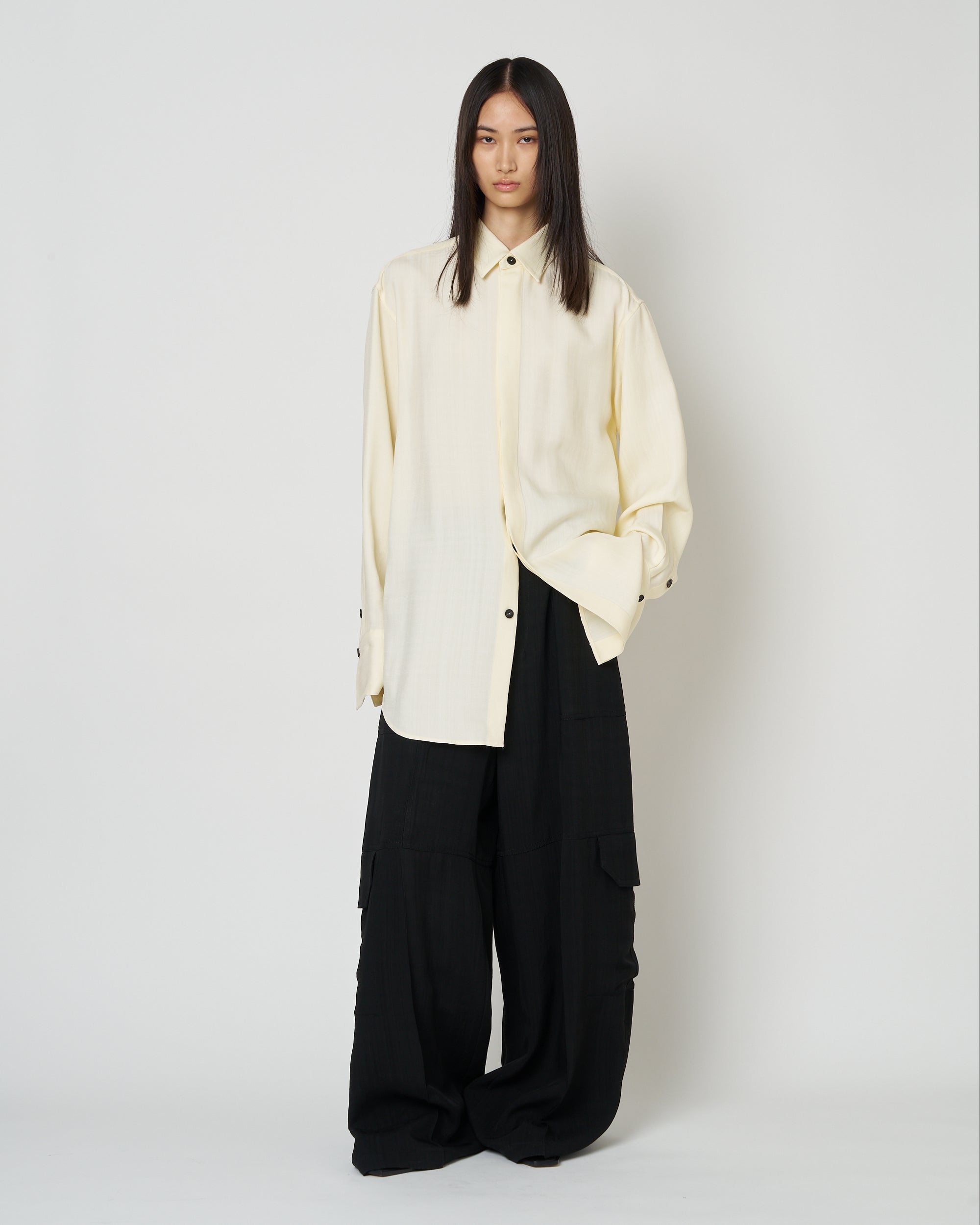 【PRE ORDER】NAVIA - REMOVABLE COLLAR VISCOSE SHIRT