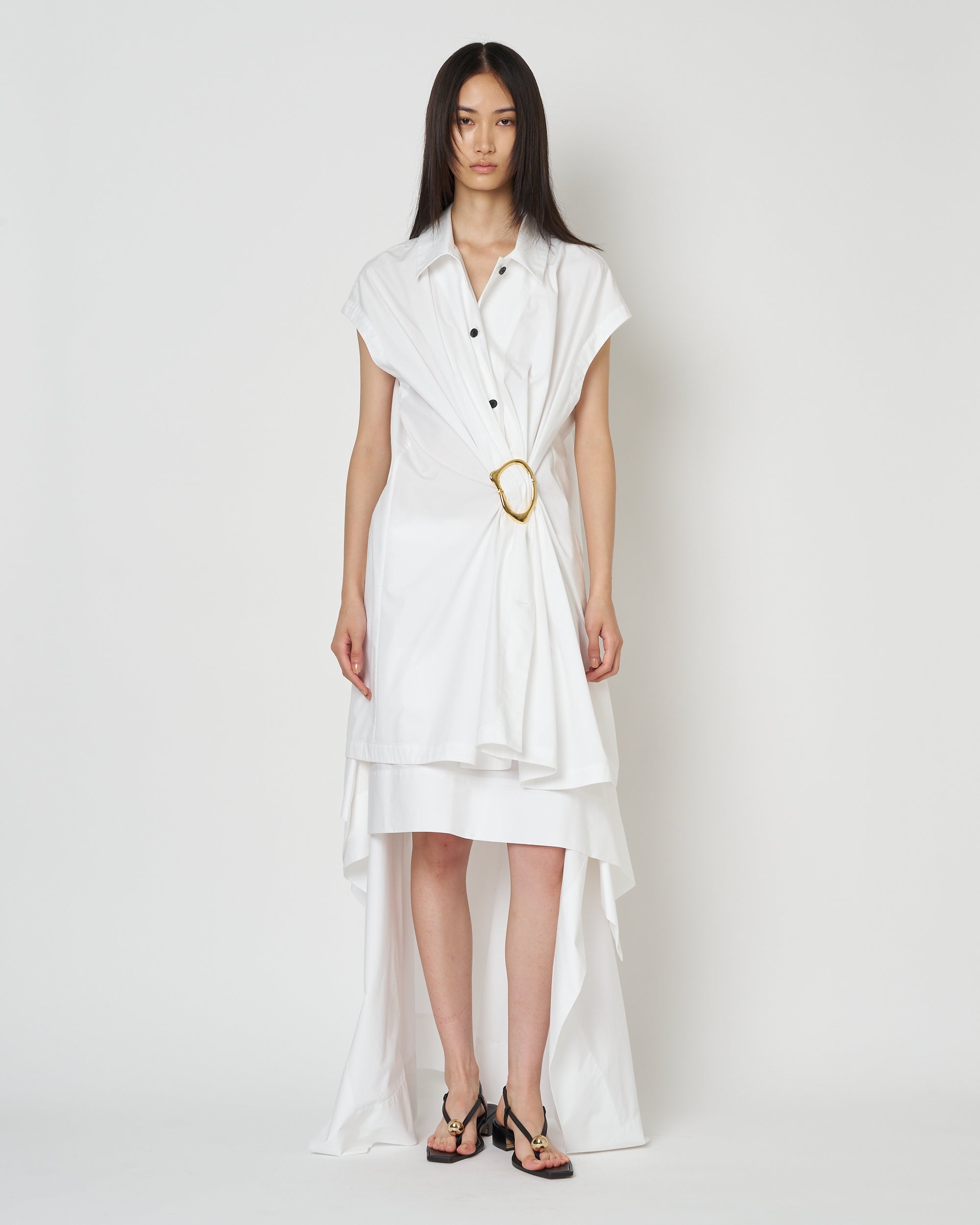 【PRE ORDER】NOA - COTTON GATHERED TOP WITH BUCKLE