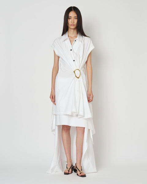 NOA - COTTON GATHERED TOP WITH BUCKLE