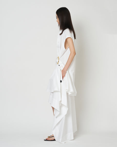 【PRE ORDER】NOA - COTTON GATHERED TOP WITH BUCKLE