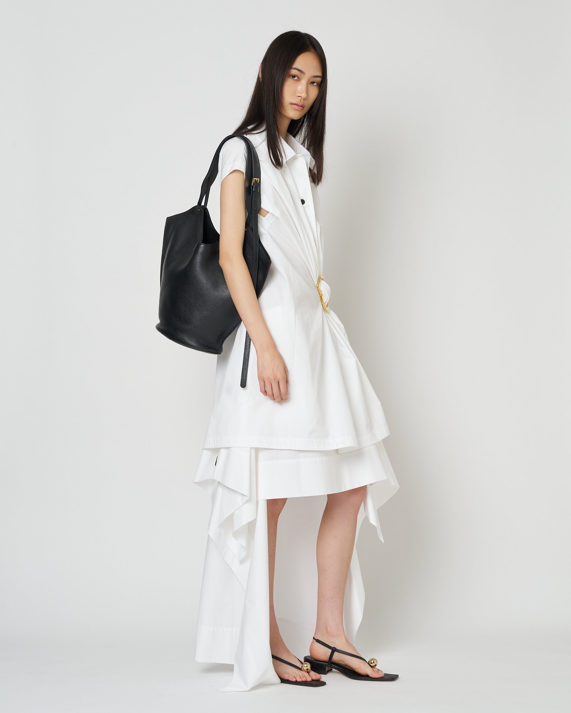 【PRE ORDER】NOA - COTTON GATHERED TOP WITH BUCKLE