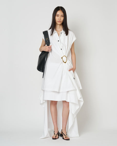 NOA - COTTON GATHERED TOP WITH BUCKLE