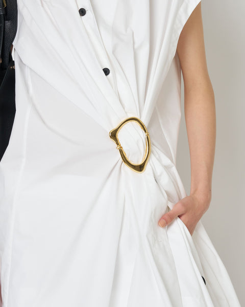 NOA - COTTON GATHERED TOP WITH BUCKLE