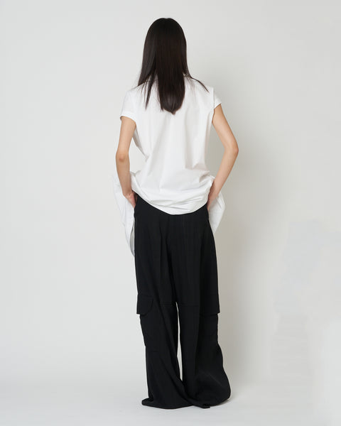 【PRE ORDER】NOA - COTTON GATHERED TOP WITH BUCKLE