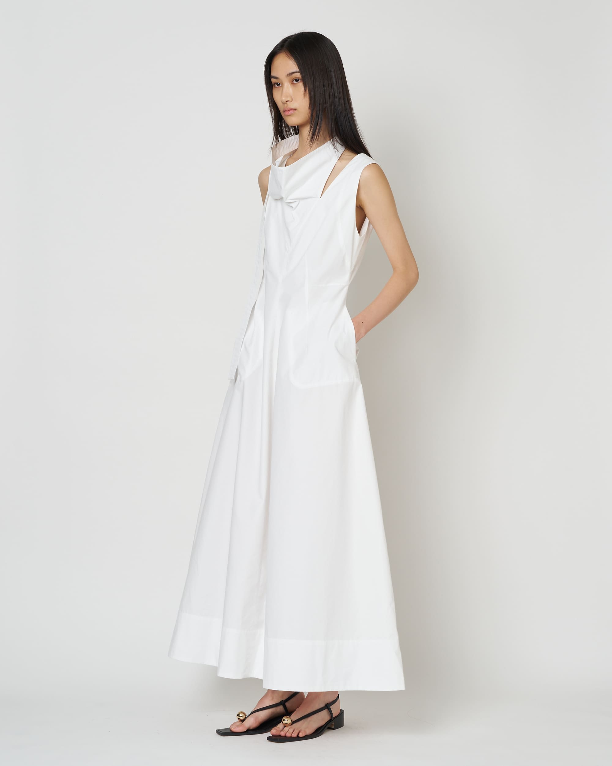 NOLIS - SCARF DETAIL FLARED DRESS