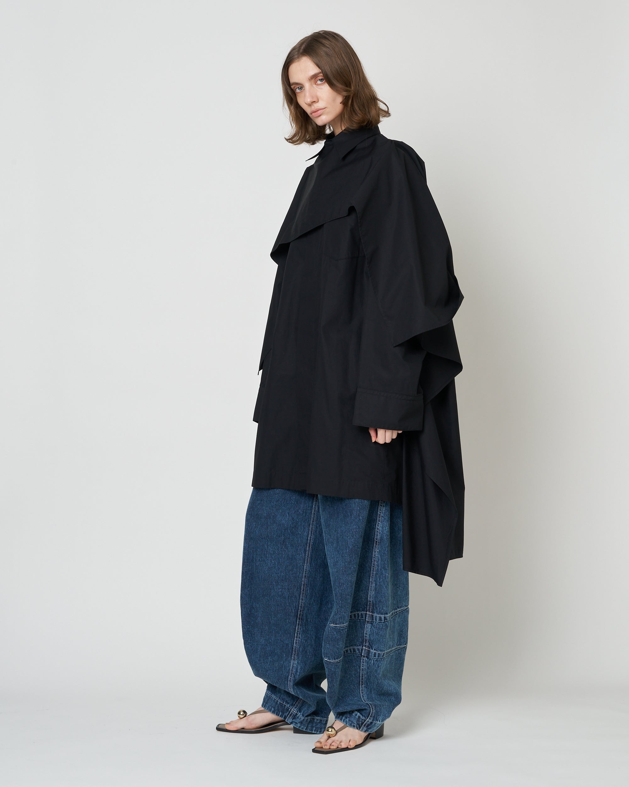 【PRE ORDER】NERIS - MULTI-WAY OVERSIZE COTTON SHIRT