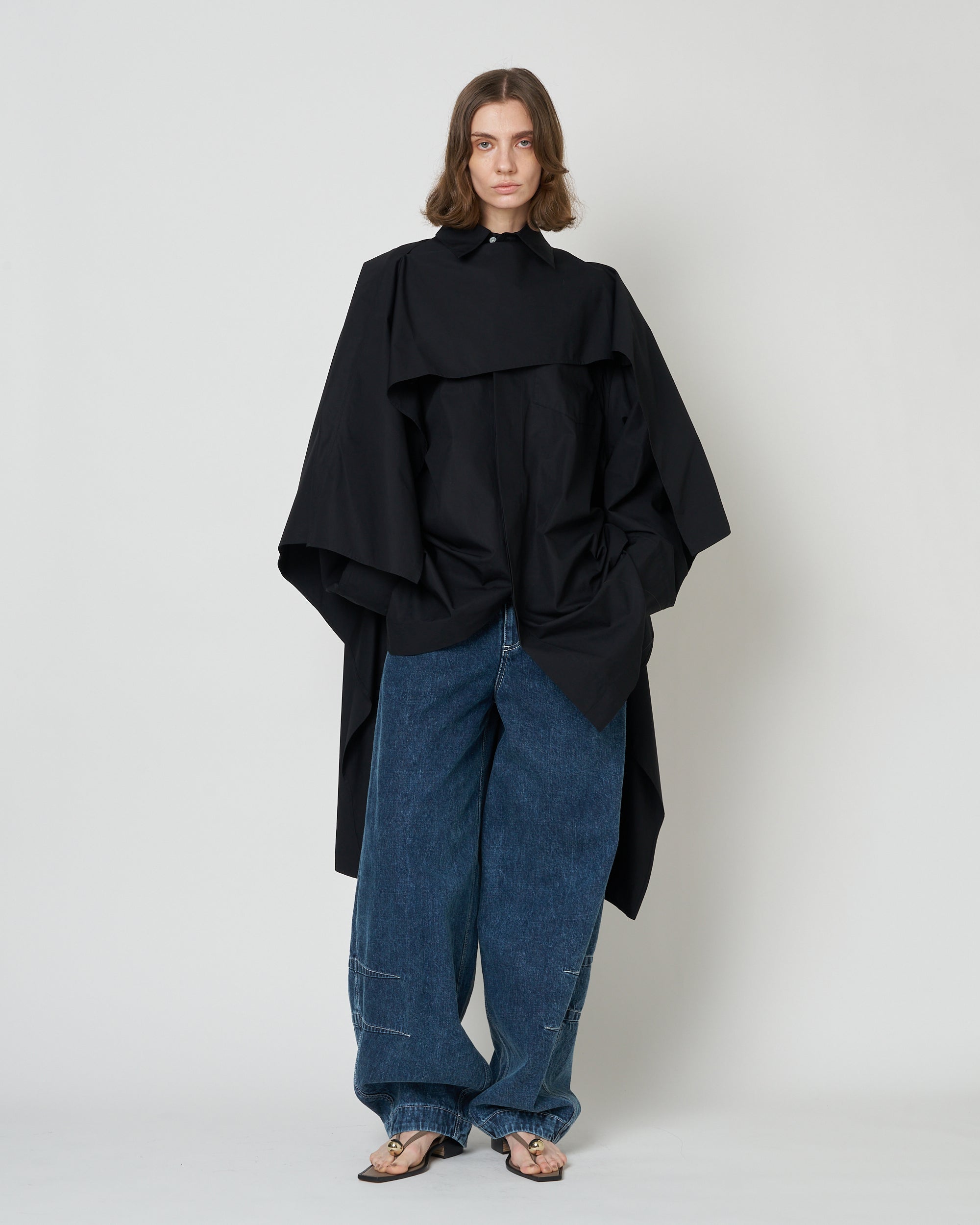 【PRE ORDER】NERIS - MULTI-WAY OVERSIZE COTTON SHIRT