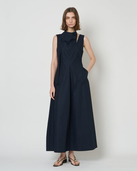 【PRE ORDER】NOLIS - SCARF DETAIL FLARED DRESS