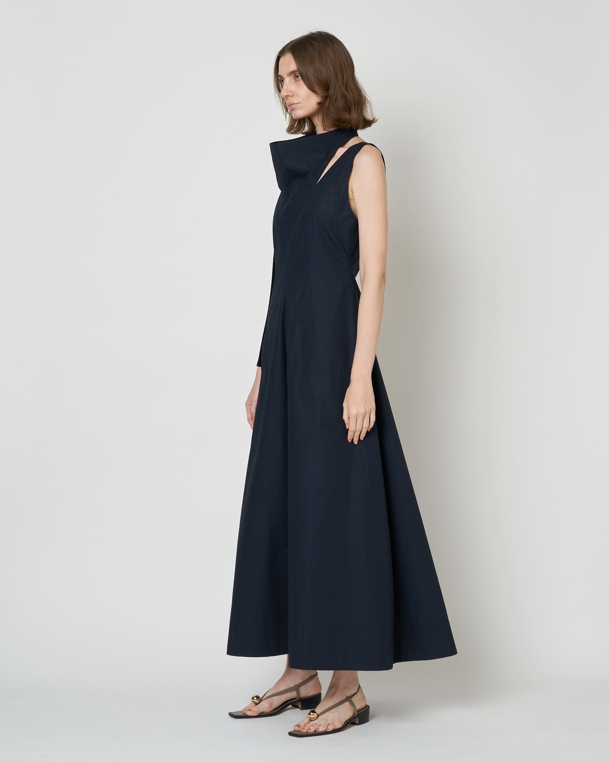 NOLIS - SCARF DETAIL FLARED DRESS