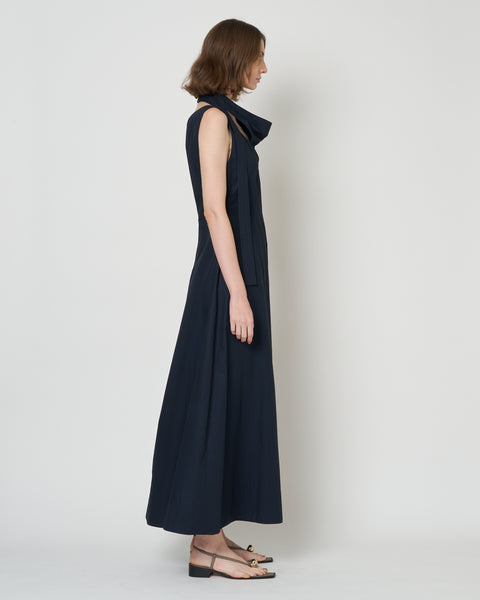 【PRE ORDER】NOLIS - SCARF DETAIL FLARED DRESS