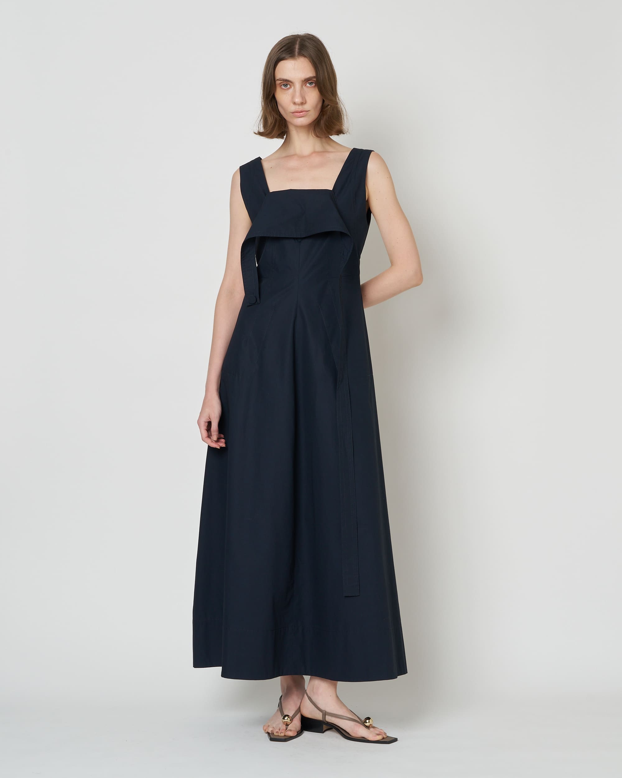 NOLIS - SCARF DETAIL FLARED DRESS