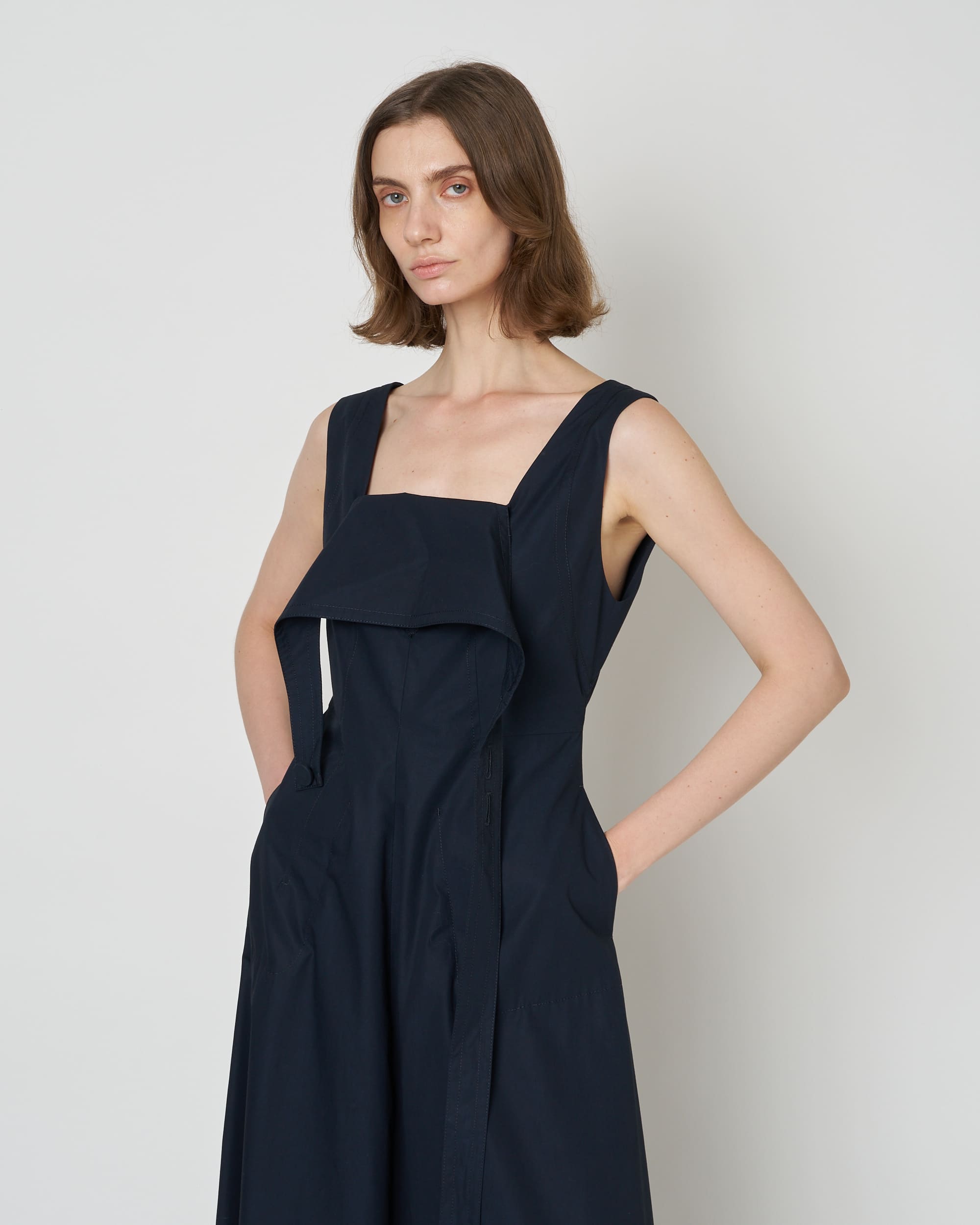 NOLIS - SCARF DETAIL FLARED DRESS