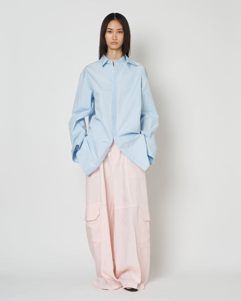 NAVIA - REMOVABLE COLLAR STRIPE SHIRT