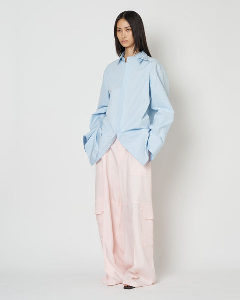 NAVIA - REMOVABLE COLLAR STRIPE SHIRT