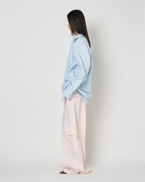 【PRE ORDER】NAVIA - REMOVABLE COLLAR STRIPE SHIRT