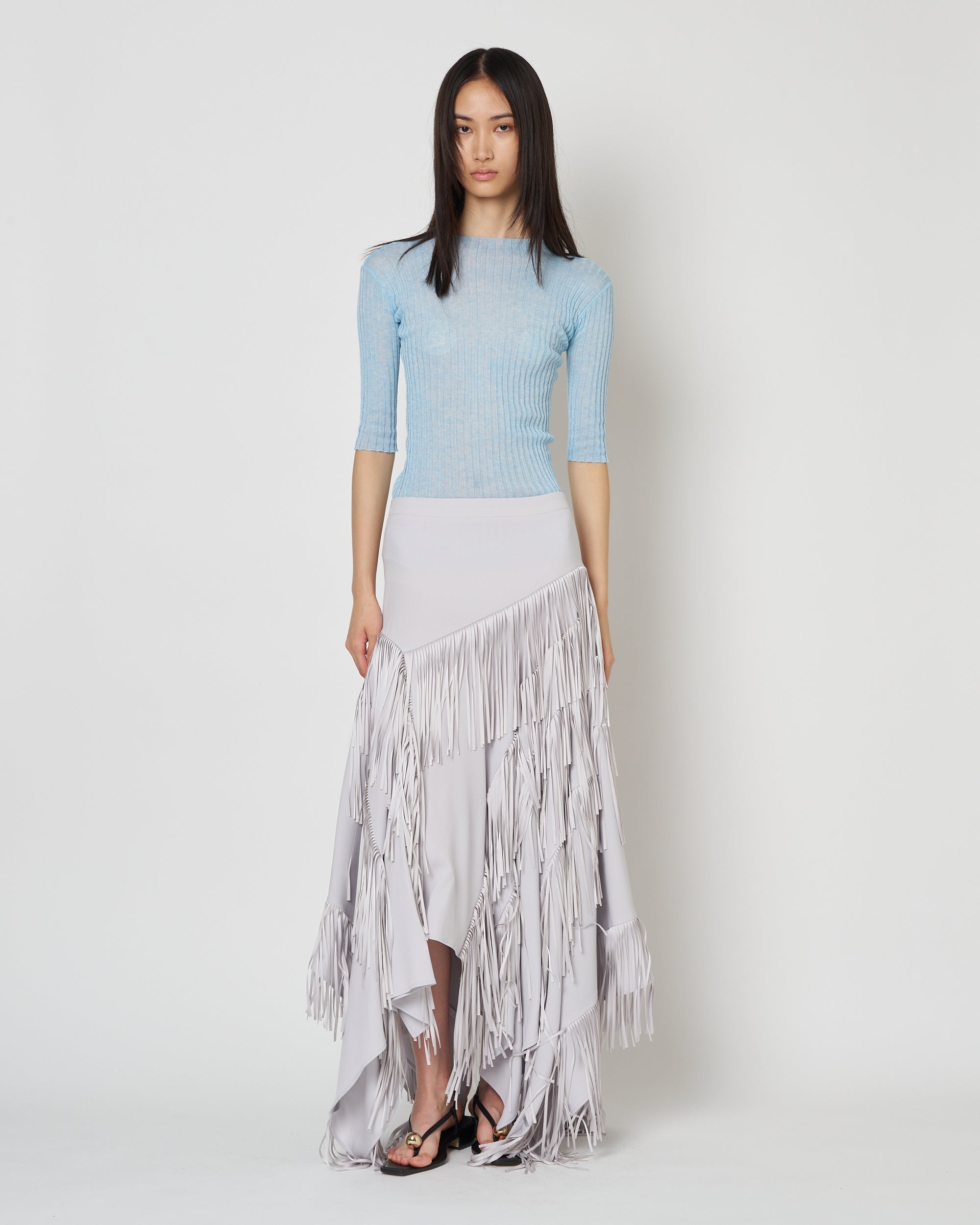 【PRE ORDER】NADIR - ASYMMETRY FRINGE SKIRT