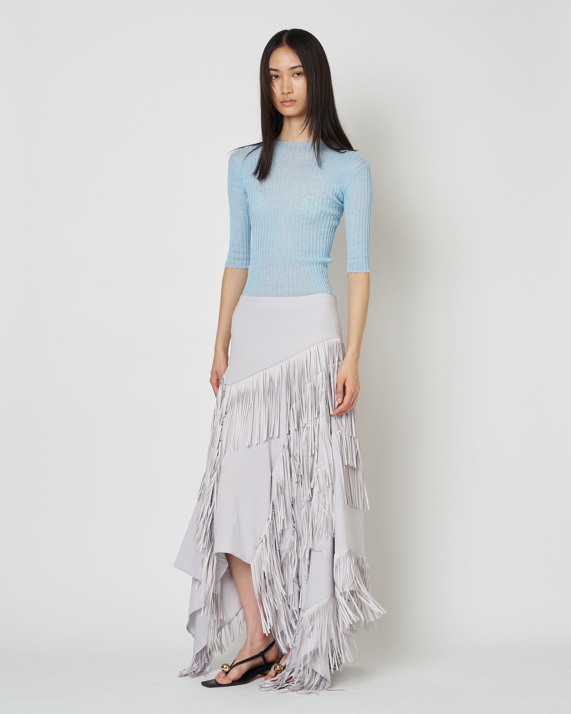【PRE ORDER】NADIR - ASYMMETRY FRINGE SKIRT