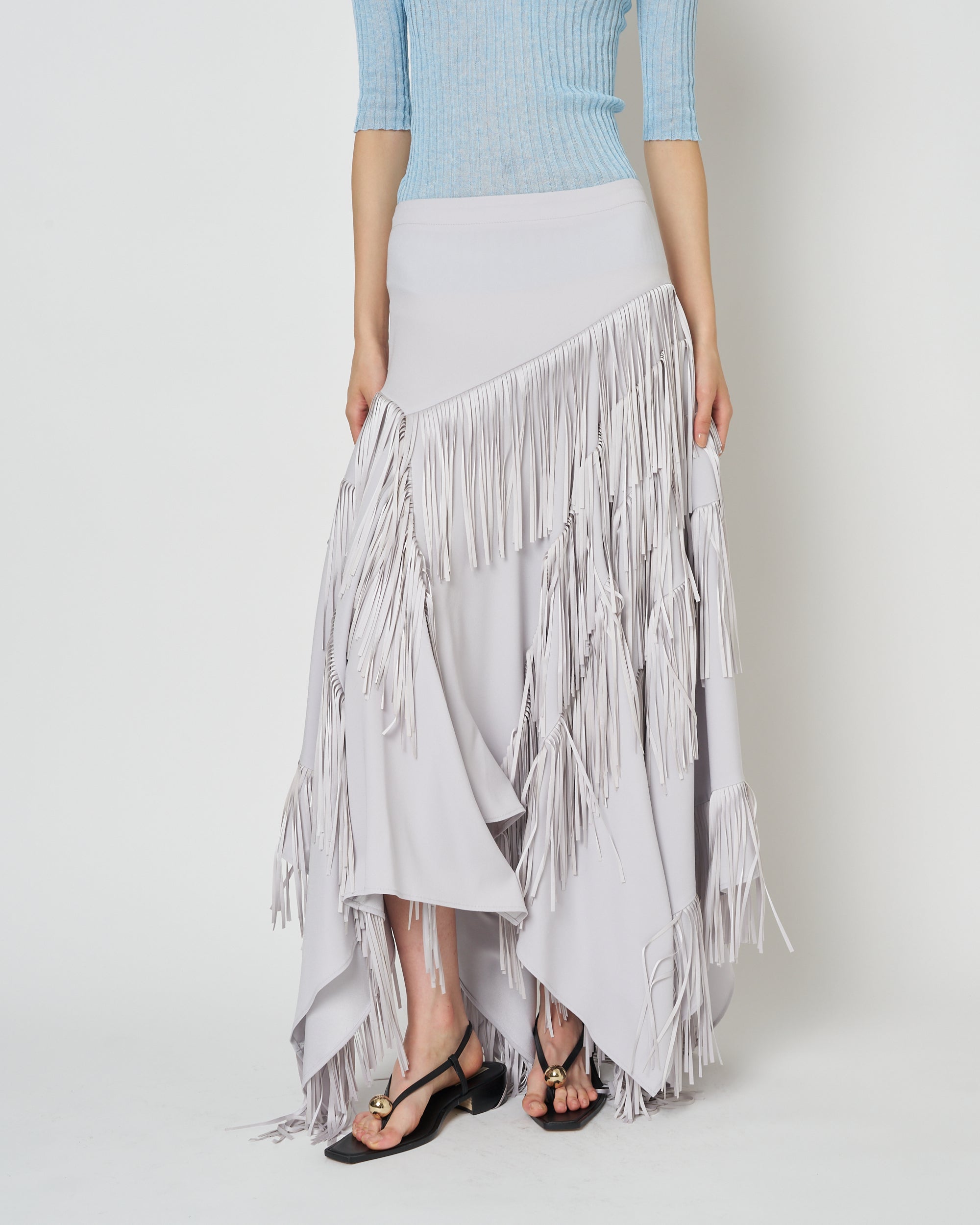 【PRE ORDER】NADIR - ASYMMETRY FRINGE SKIRT