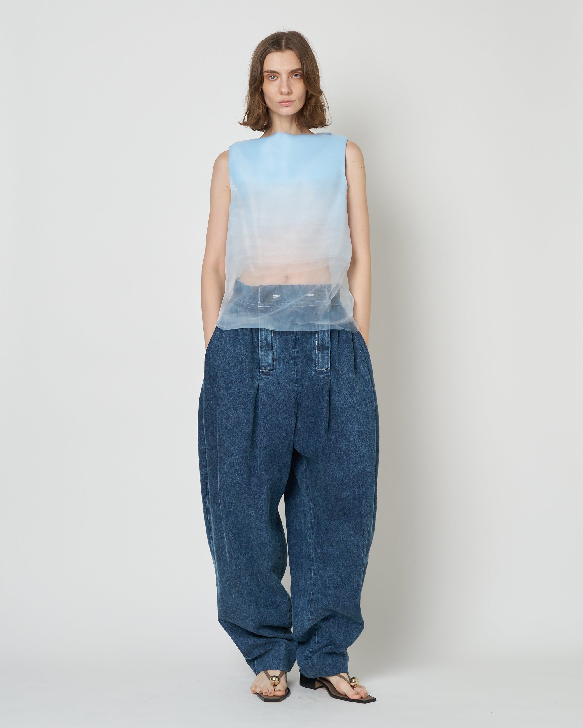 【PRE ORDER】NIRVANA - DENIM TUCK PANTS