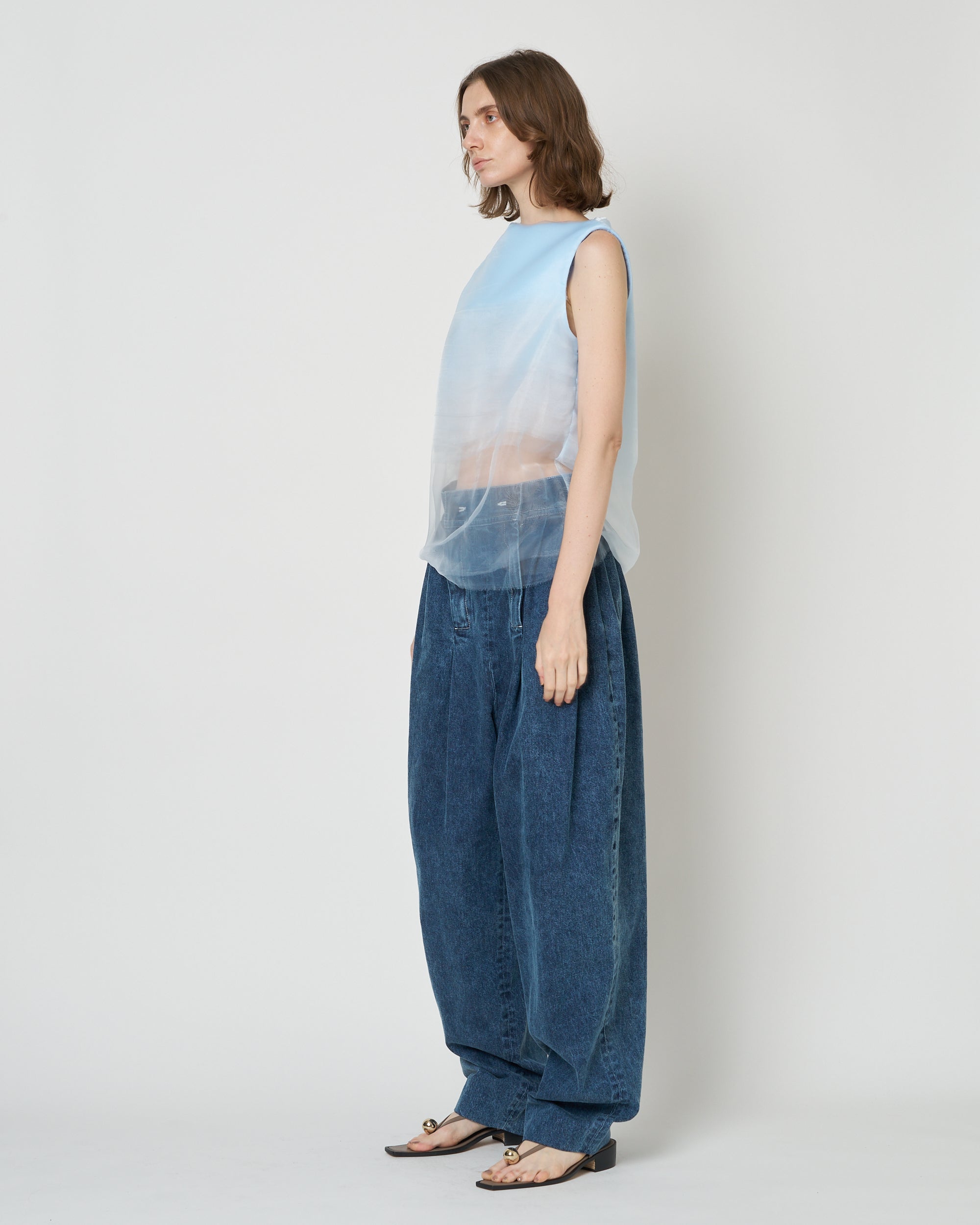 【PRE ORDER】NIRVANA - DENIM TUCK PANTS