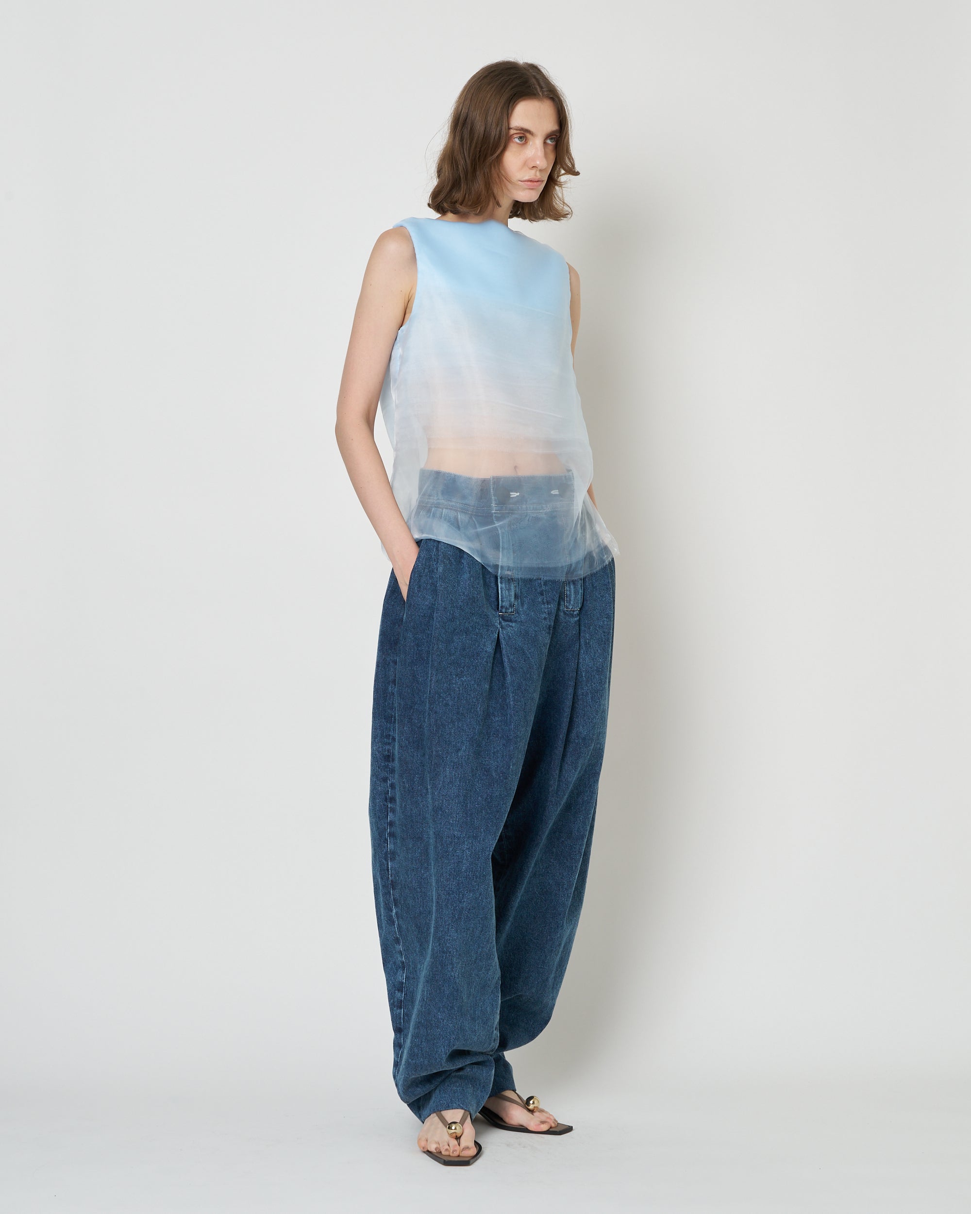 【PRE ORDER】NIRVANA - DENIM TUCK PANTS