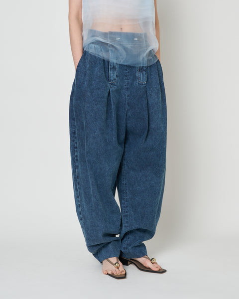 【PRE ORDER】NIRVANA - DENIM TUCK PANTS