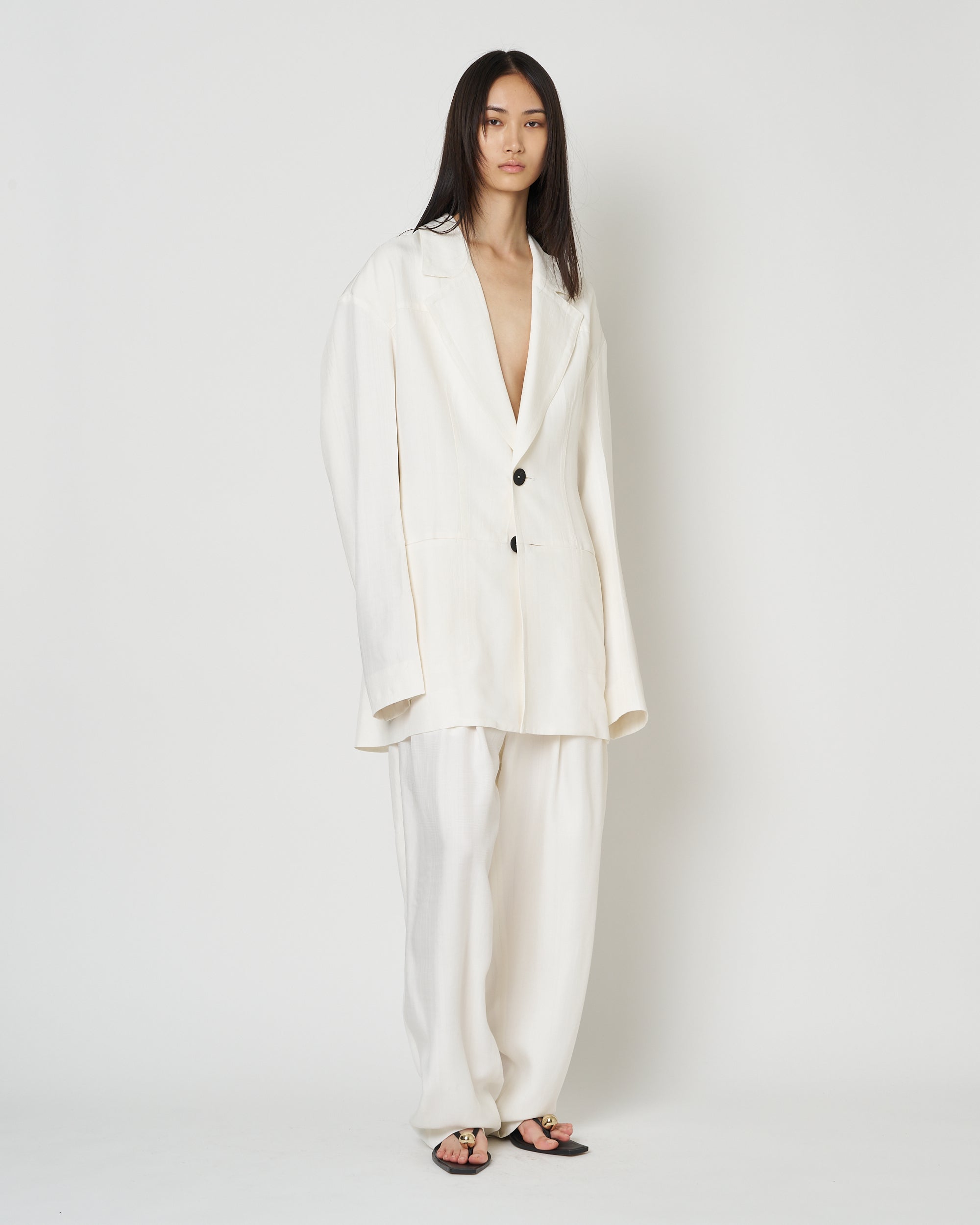 【PRE ORDER】NIRVANA - VISCOSE TUCK PANTS