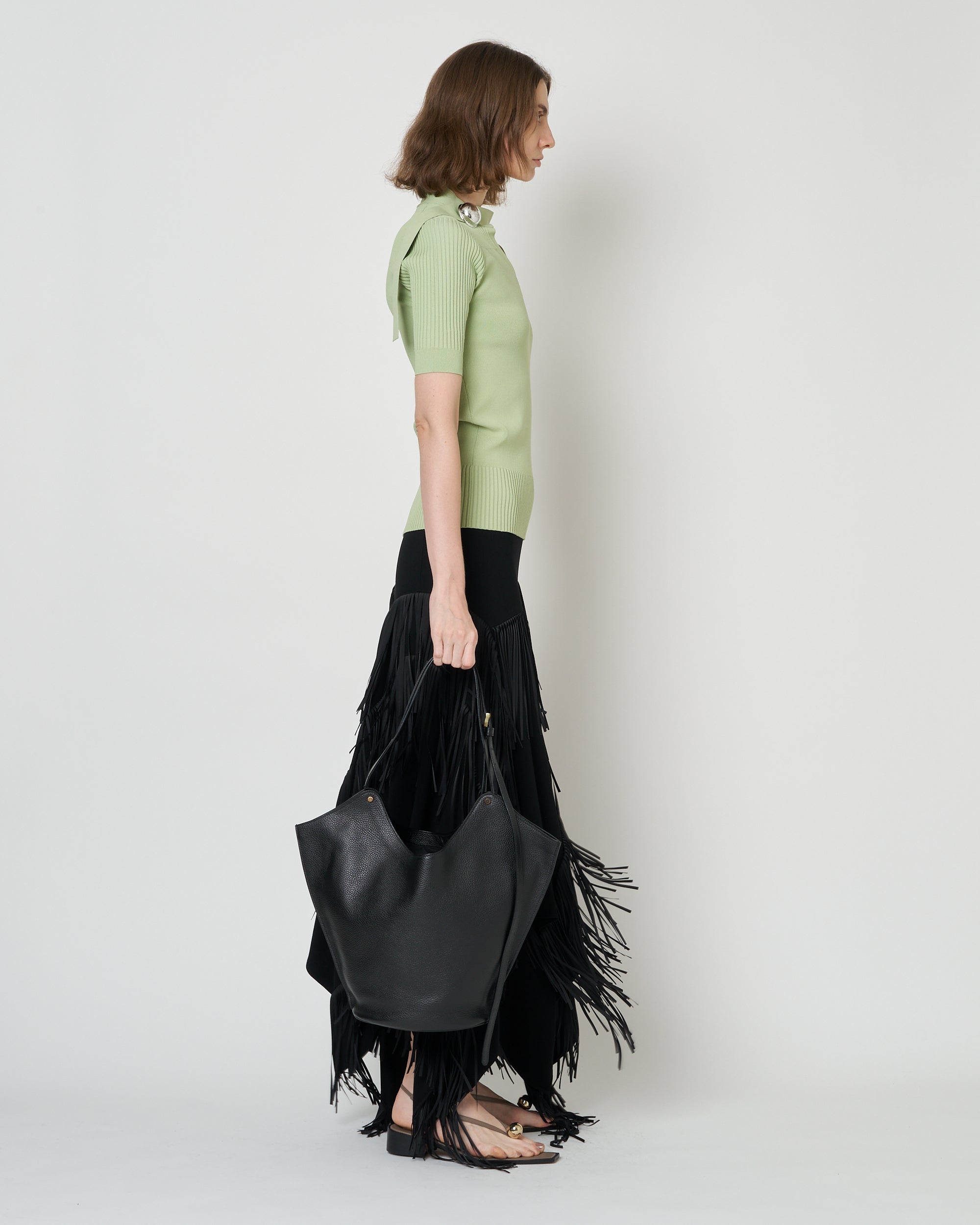 【PRE ORDER】NADIR - ASYMMETRY FRINGE SKIRT