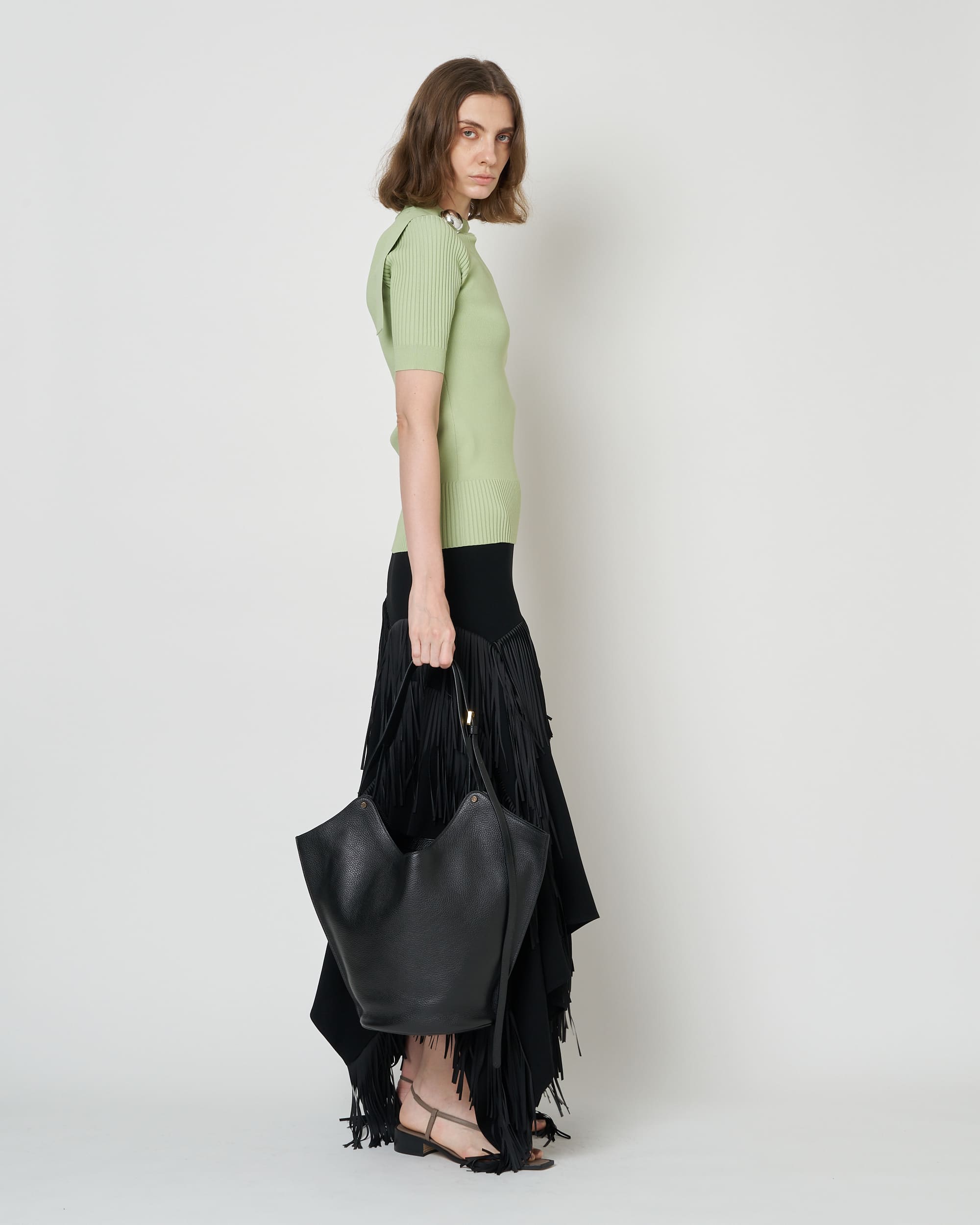 NAMIE - KNIT BUTTON TOP