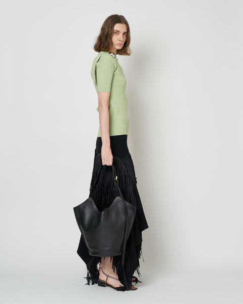 NAMIE - KNIT BUTTON TOP