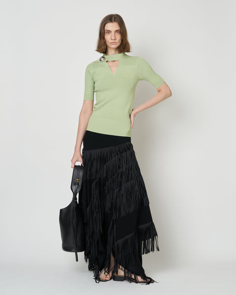 【PRE ORDER】NADIR - ASYMMETRY FRINGE SKIRT
