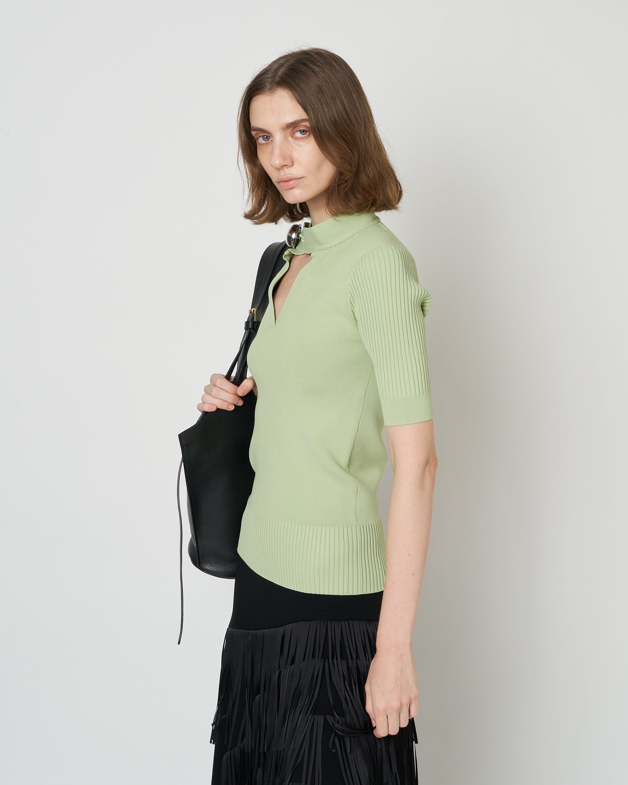 【PRE ORDER】NAMIE - KNIT BUTTON TOP