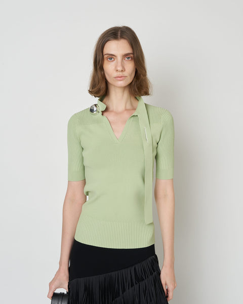 NAMIE - KNIT BUTTON TOP