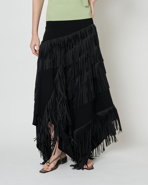【PRE ORDER】NADIR - ASYMMETRY FRINGE SKIRT