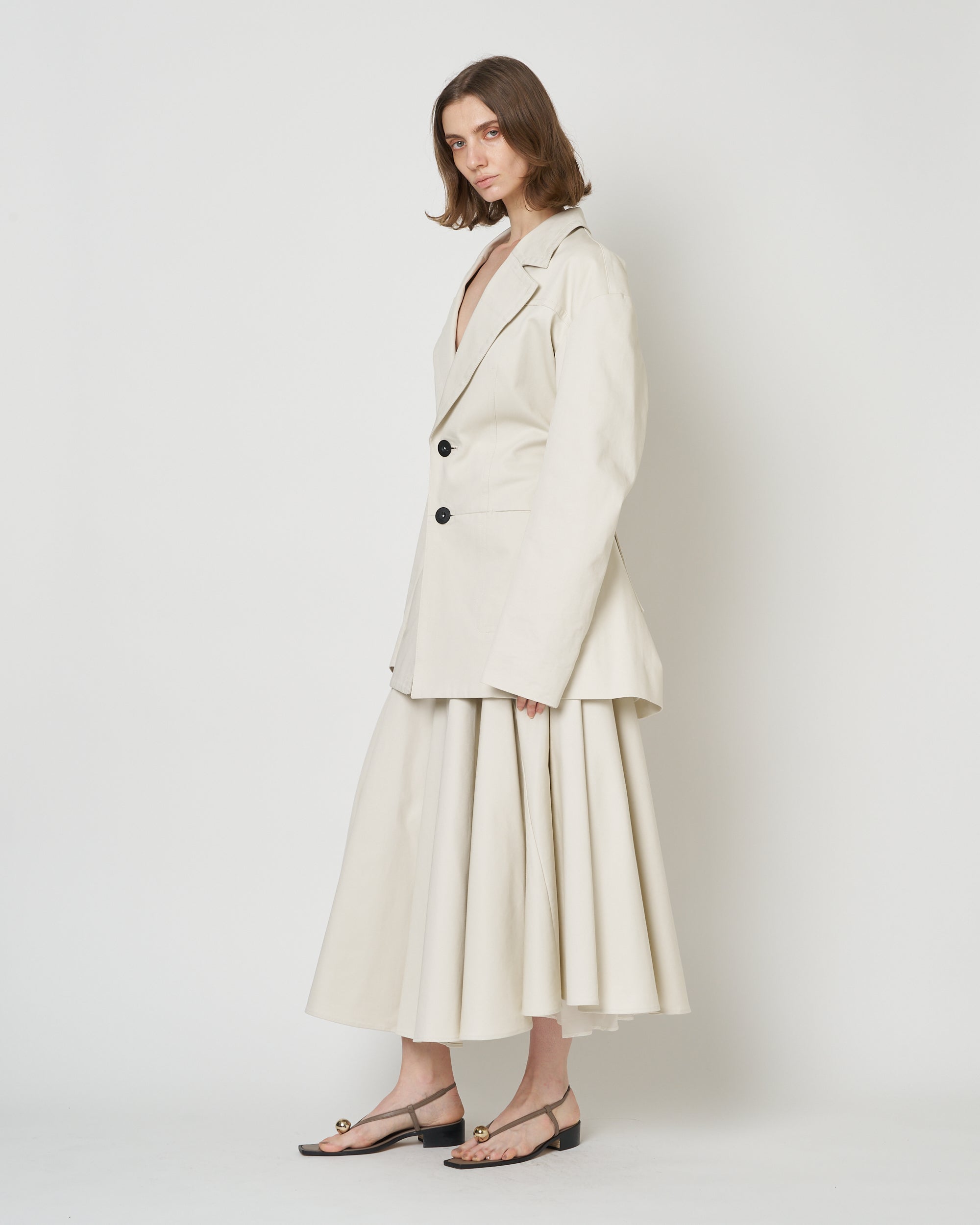 【PRE ORDER】NOLEEN - COTTON FLARED SKIRT