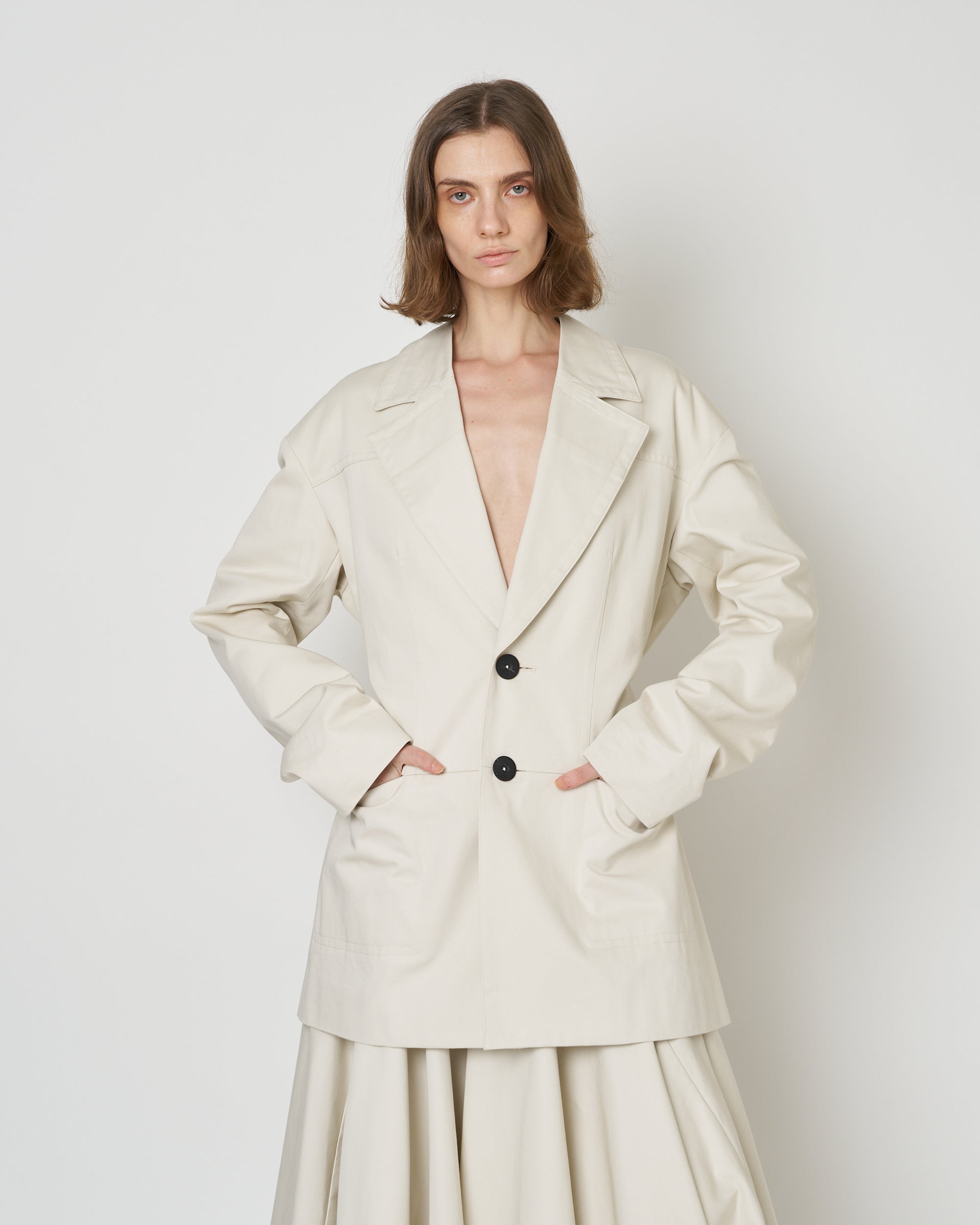 【PRE ORDER】NIRVA - COTTON OVERSIZE TAILORED JACKET
